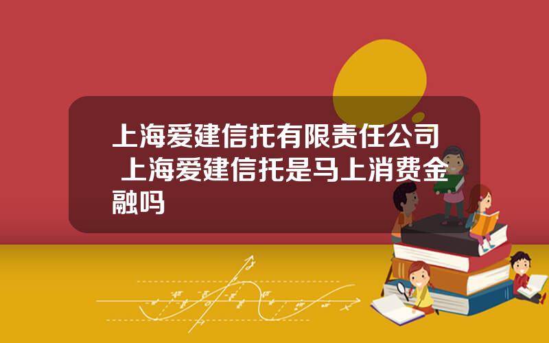 上海爱建信托有限责任公司 上海爱建信托是马上消费金融吗